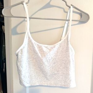 Supima® Cotton-Blend Cami Bralette Top M Heather Grey